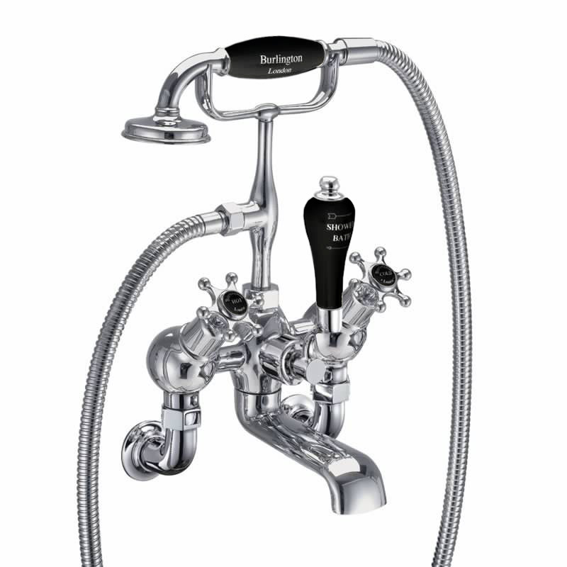 Birkenhead angled bath shower mixer - wall mounted